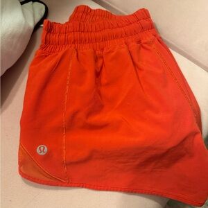 lululemon athletica Women's Athletic Shorts - Bright Orange Red